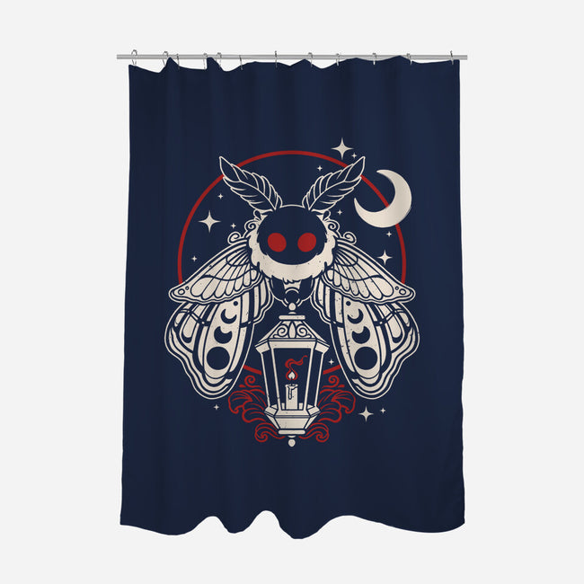 Cute Mothman With Lantern-None-Polyester-Shower Curtain-NemiMakeit