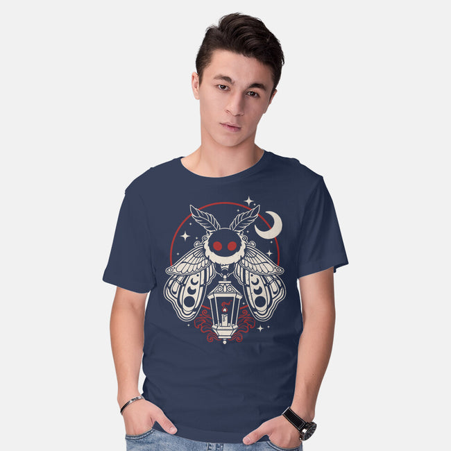 Cute Mothman With Lantern-Mens-Basic-Tee-NemiMakeit