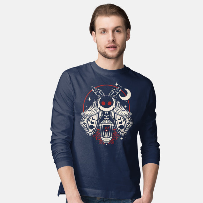 Cute Mothman With Lantern-Mens-Long Sleeved-Tee-NemiMakeit
