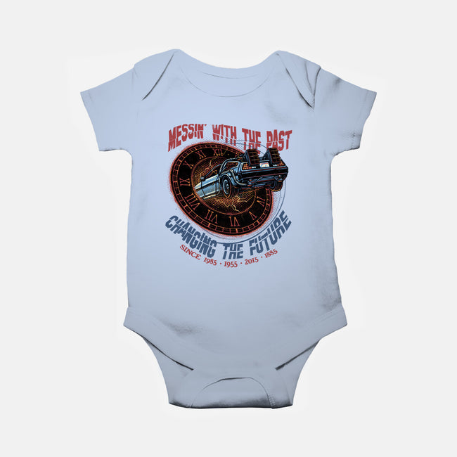 Mess With The Past-Baby-Basic-Onesie-glitchygorilla