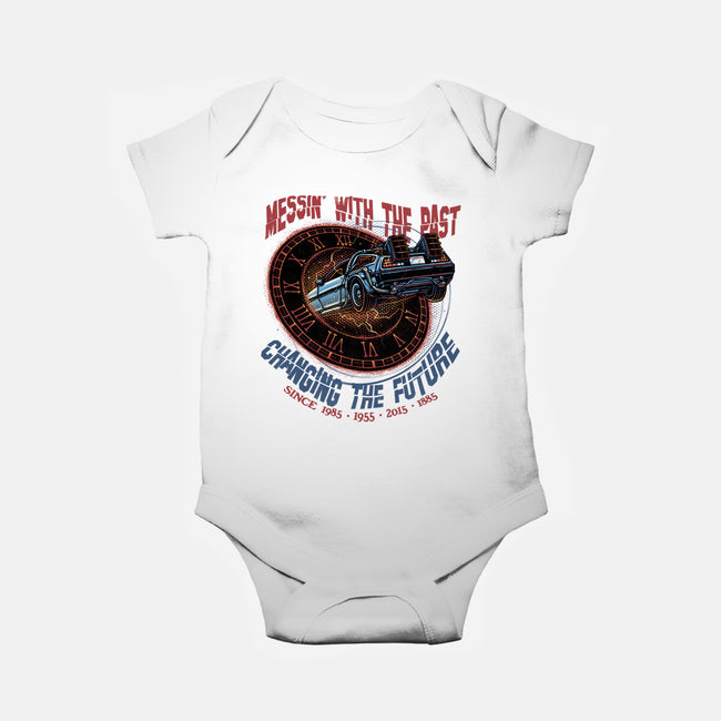 Mess With The Past-Baby-Basic-Onesie-glitchygorilla