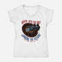 Mess With The Past-Womens-V-Neck-Tee-glitchygorilla