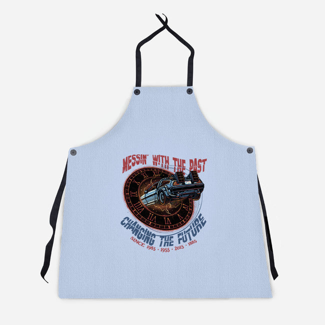 Mess With The Past-Unisex-Kitchen-Apron-glitchygorilla