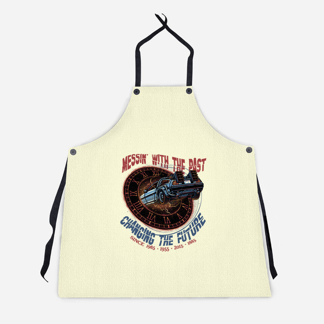 Mess With The Past-Unisex-Kitchen-Apron-glitchygorilla