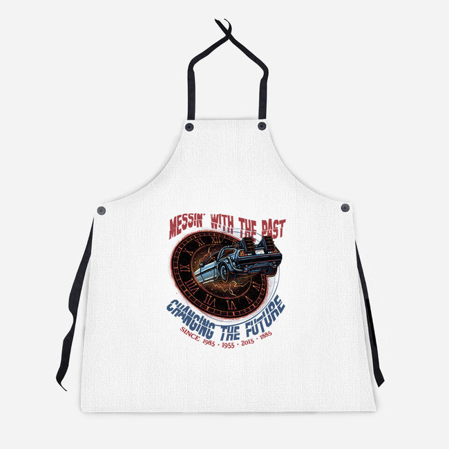 Mess With The Past-Unisex-Kitchen-Apron-glitchygorilla