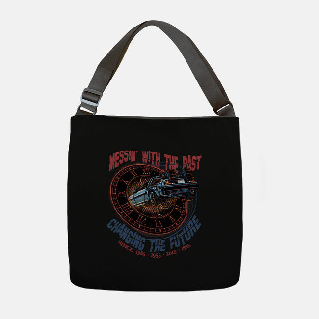 Mess With The Past-None-Adjustable Tote-Bag-glitchygorilla