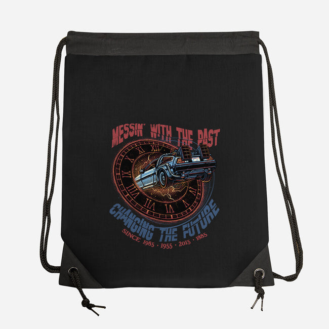Mess With The Past-None-Drawstring-Bag-glitchygorilla