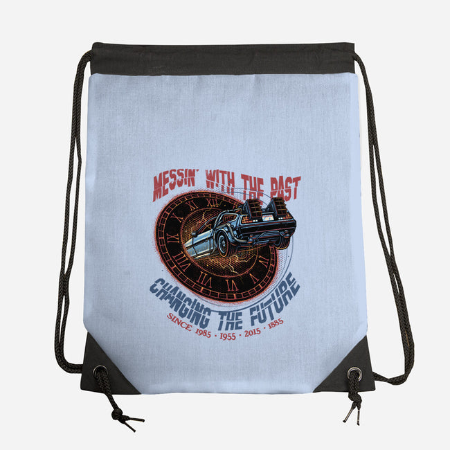 Mess With The Past-None-Drawstring-Bag-glitchygorilla