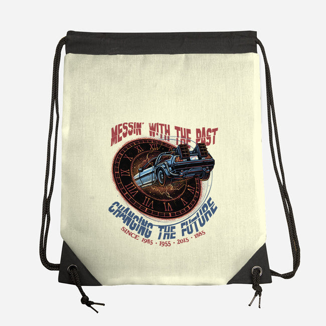 Mess With The Past-None-Drawstring-Bag-glitchygorilla
