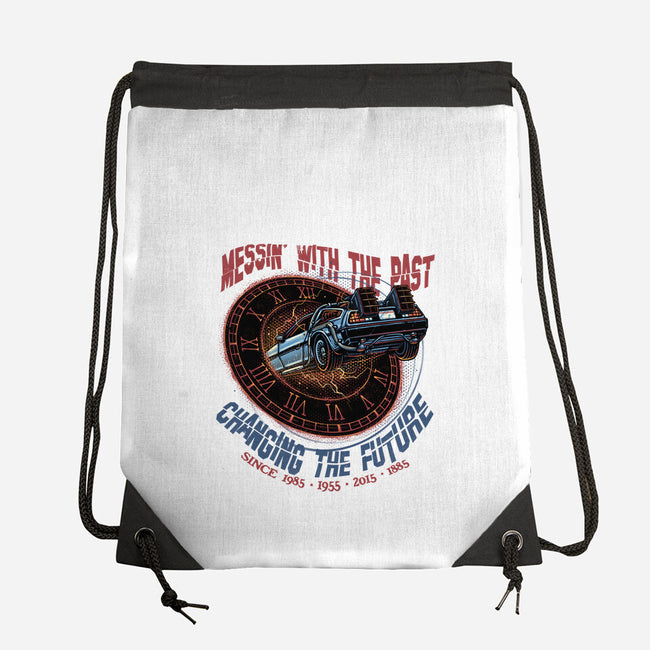 Mess With The Past-None-Drawstring-Bag-glitchygorilla