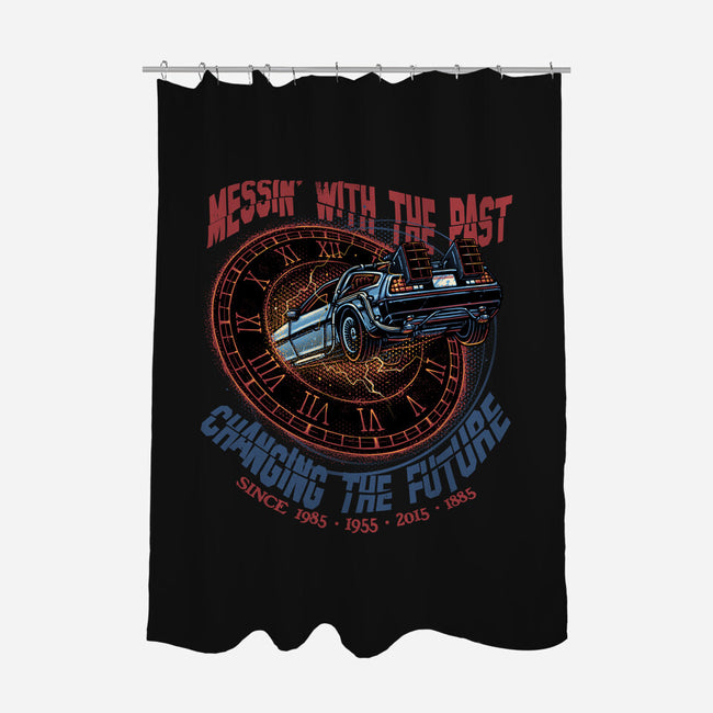 Mess With The Past-None-Polyester-Shower Curtain-glitchygorilla