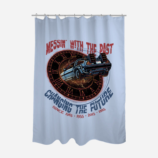 Mess With The Past-None-Polyester-Shower Curtain-glitchygorilla