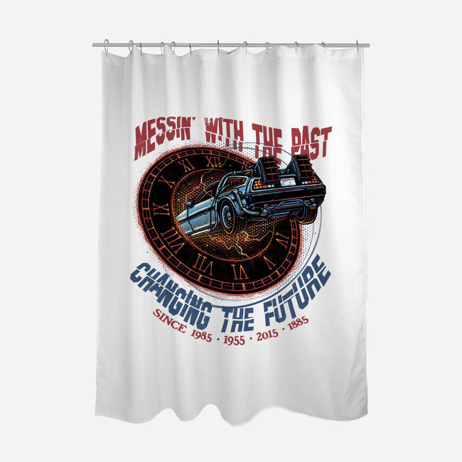 Mess With The Past-None-Polyester-Shower Curtain-glitchygorilla