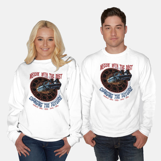 Mess With The Past-Unisex-Crew Neck-Sweatshirt-glitchygorilla