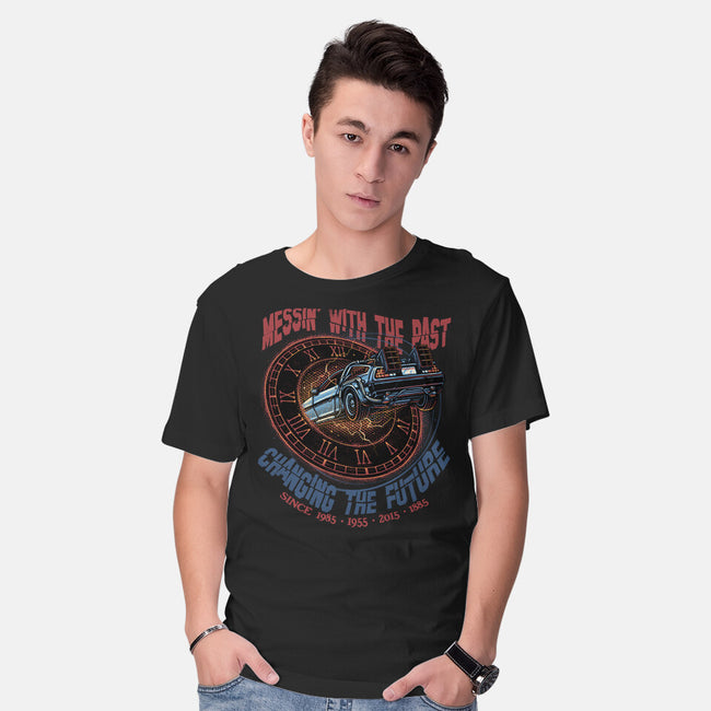 Mess With The Past-Mens-Basic-Tee-glitchygorilla