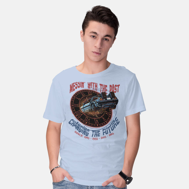 Mess With The Past-Mens-Basic-Tee-glitchygorilla