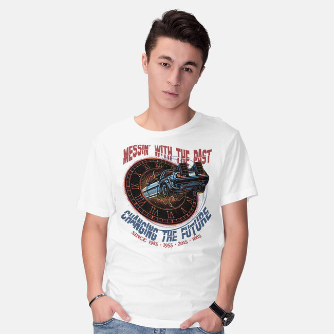 Mess With The Past-Mens-Basic-Tee-glitchygorilla