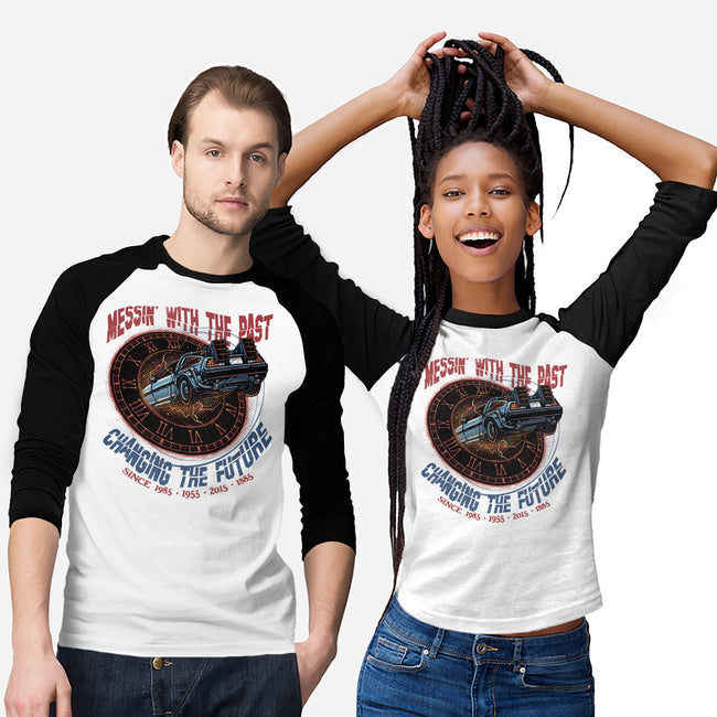 Mess With The Past-Unisex-Baseball-Tee-glitchygorilla