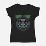 Gamma Radiation Fitness-Womens-V-Neck-Tee-glitchygorilla
