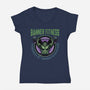 Gamma Radiation Fitness-Womens-V-Neck-Tee-glitchygorilla