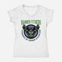 Gamma Radiation Fitness-Womens-V-Neck-Tee-glitchygorilla