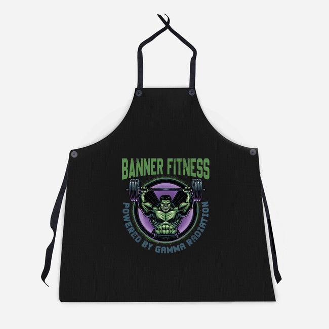 Gamma Radiation Fitness-Unisex-Kitchen-Apron-glitchygorilla