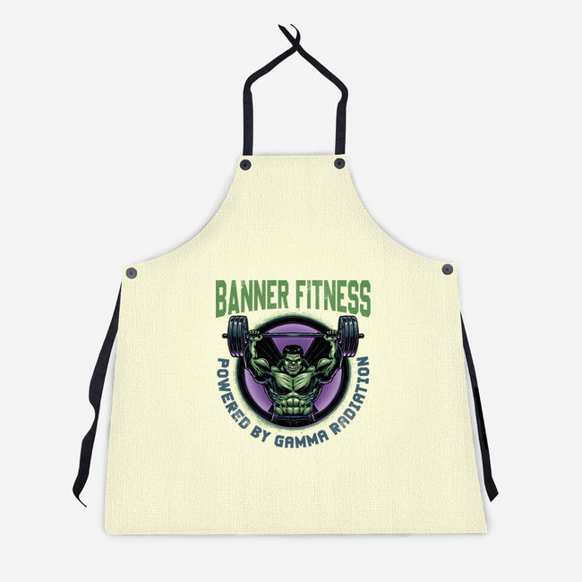 Gamma Radiation Fitness-Unisex-Kitchen-Apron-glitchygorilla