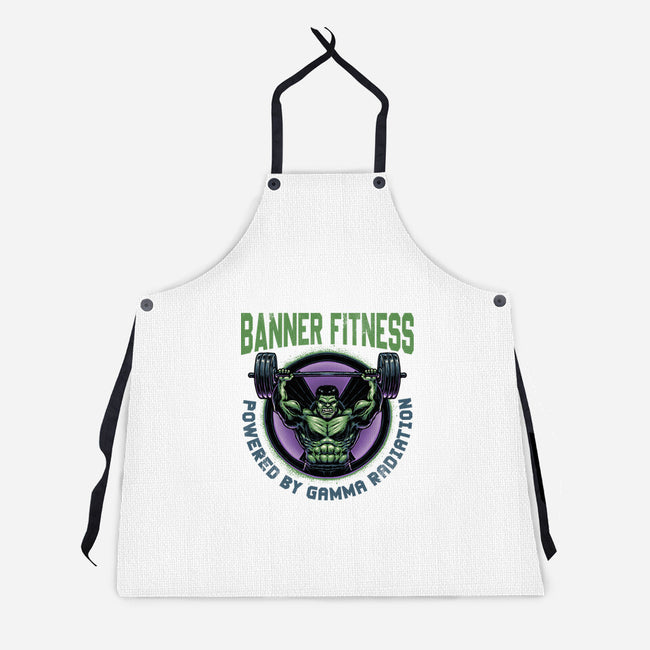 Gamma Radiation Fitness-Unisex-Kitchen-Apron-glitchygorilla