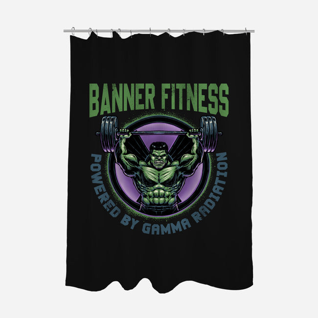 Gamma Radiation Fitness-None-Polyester-Shower Curtain-glitchygorilla