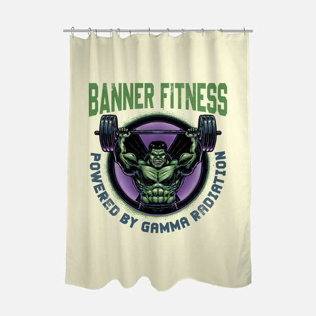 Gamma Radiation Fitness-None-Polyester-Shower Curtain-glitchygorilla
