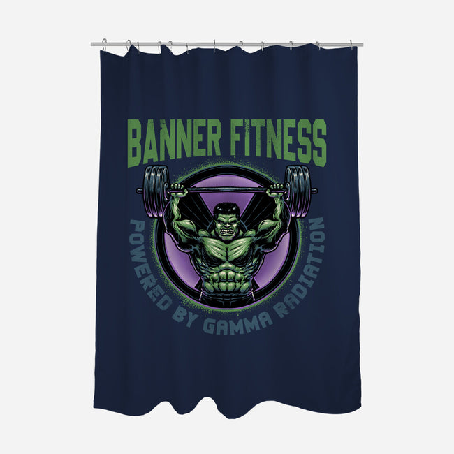 Gamma Radiation Fitness-None-Polyester-Shower Curtain-glitchygorilla