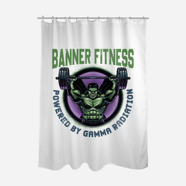 Gamma Radiation Fitness-None-Polyester-Shower Curtain-glitchygorilla