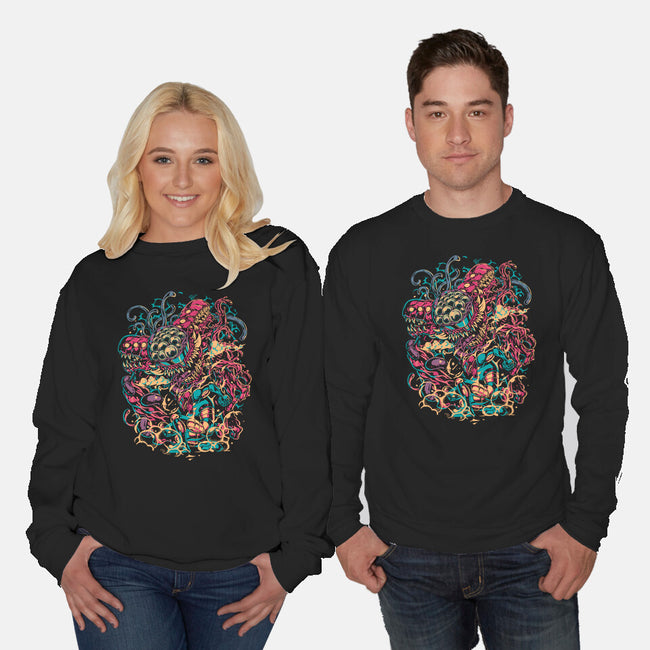 Becoming The Monster-Unisex-Crew Neck-Sweatshirt-Estudio Horta