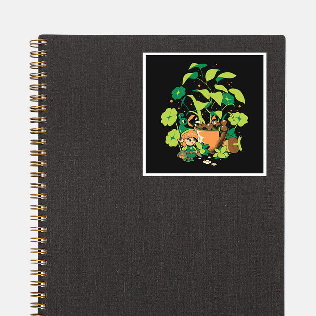 The Little Garden-None-Glossy-Sticker-ilustrata