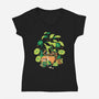 The Little Garden-Womens-V-Neck-Tee-ilustrata