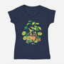 The Little Garden-Womens-V-Neck-Tee-ilustrata