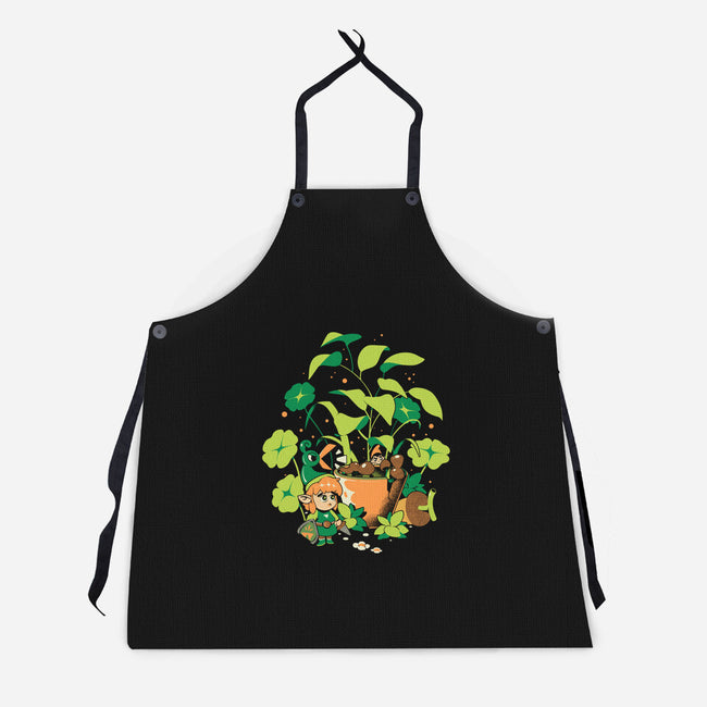 The Little Garden-Unisex-Kitchen-Apron-ilustrata