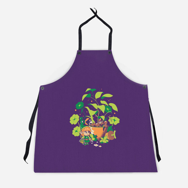 The Little Garden-Unisex-Kitchen-Apron-ilustrata