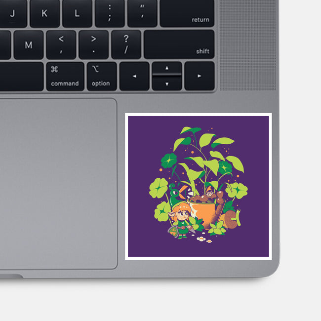 The Little Garden-None-Glossy-Sticker-ilustrata
