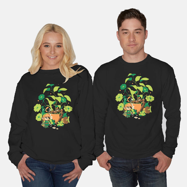 The Little Garden-Unisex-Crew Neck-Sweatshirt-ilustrata