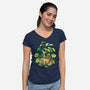 The Little Garden-Womens-V-Neck-Tee-ilustrata