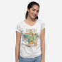 Princess Love Story-Womens-V-Neck-Tee-ilustrata