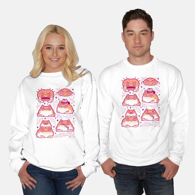 Cute Pacman Frog-Unisex-Crew Neck-Sweatshirt-xMorfina