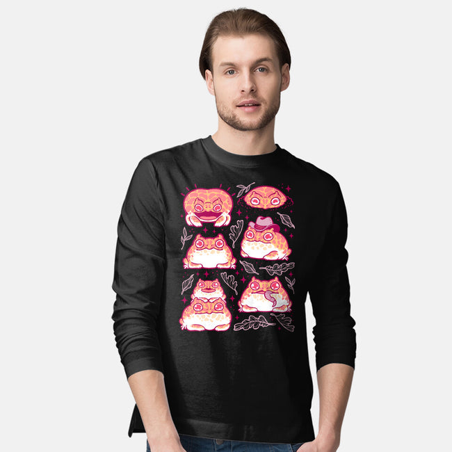 Cute Pacman Frog-Mens-Long Sleeved-Tee-xMorfina