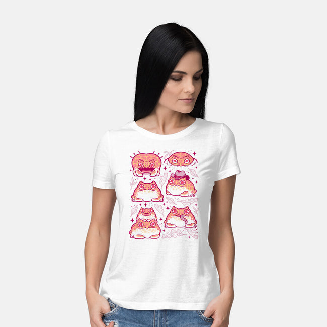 Cute Pacman Frog-Womens-Basic-Tee-xMorfina