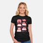 Cute Pacman Frog-Womens-Fitted-Tee-xMorfina