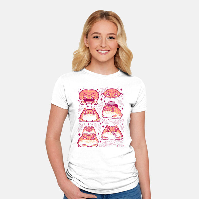 Cute Pacman Frog-Womens-Fitted-Tee-xMorfina