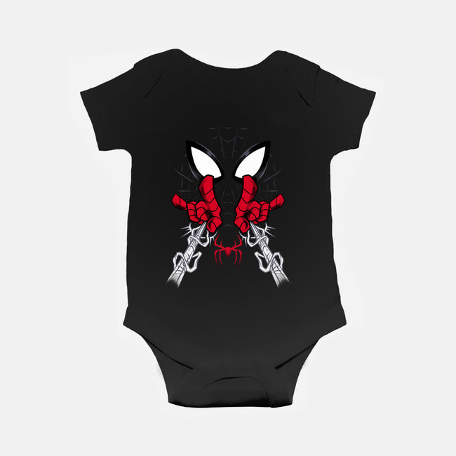 Web Shooter Hero-Baby-Basic-Onesie-spoilerinc