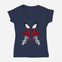 Web Shooter Hero-Womens-V-Neck-Tee-spoilerinc