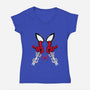 Web Shooter Hero-Womens-V-Neck-Tee-spoilerinc